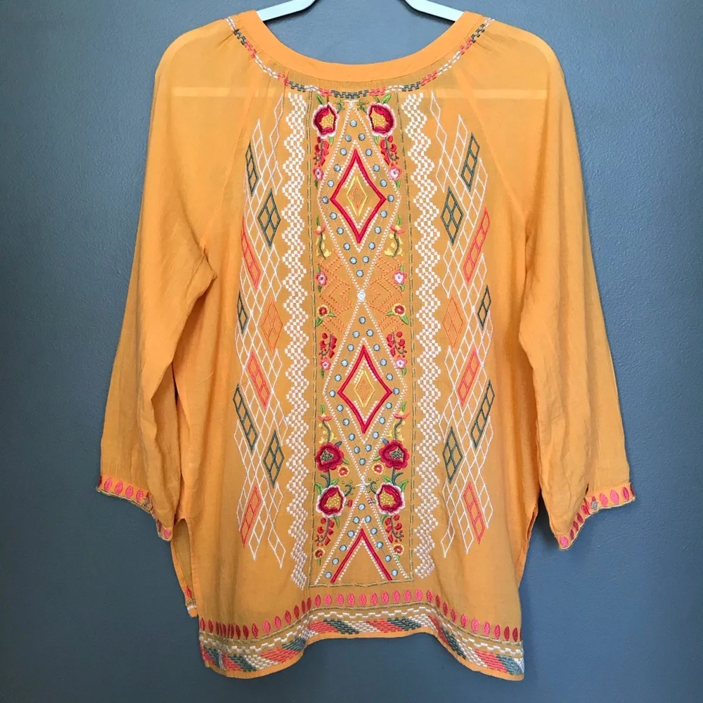 Johnny Was ‘George’ Peasant Top - Picture 4 of 10